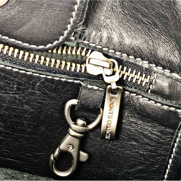 Coach Vintage Sports Black Leather Small Tote Bag - Picture 8 of 10